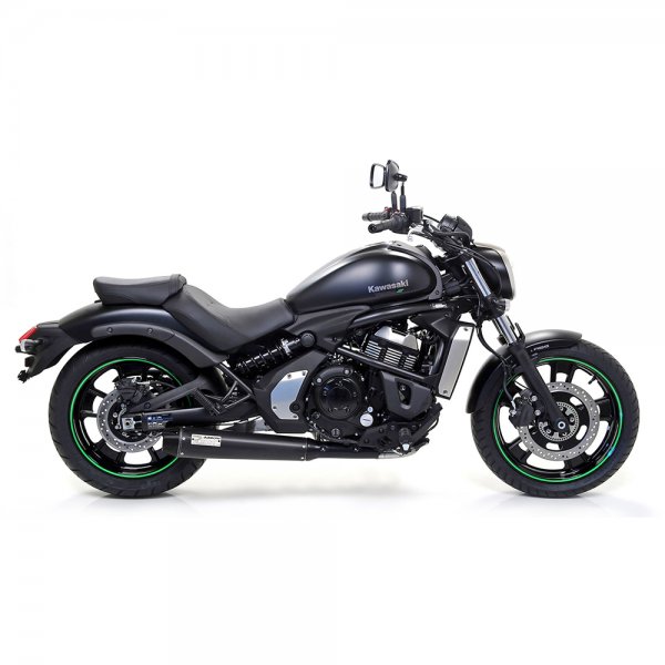 ARROW Auspuff DARK REBEL für Kawasaki Vulcan S 650 2017-2020, Edelstahl schwarz (Nur mit ARROW Krümm