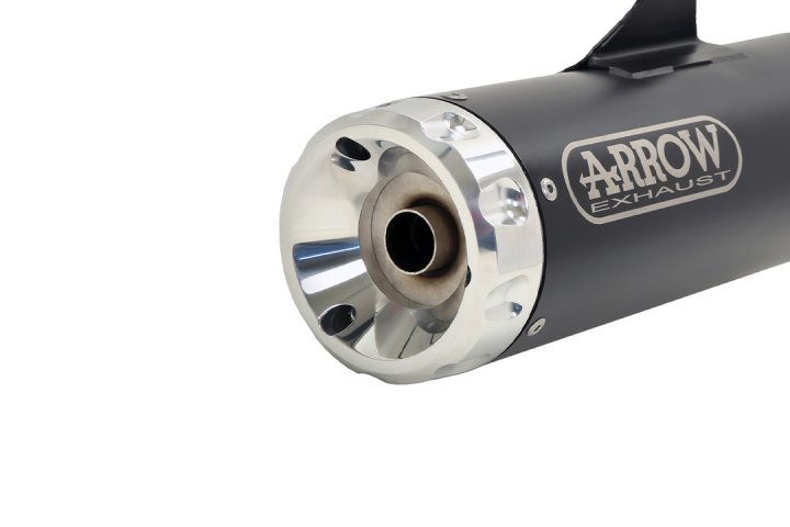 ARROW Auspuff Komplettanlage DARK REBEL mit Aluminium-Endkappe für Kawasaki Vulcan S 650 2021-2023