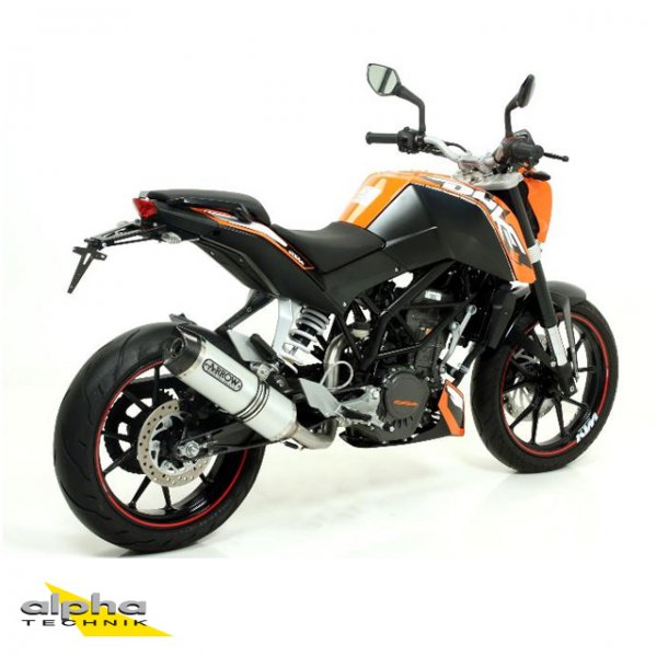 ARROW Auspuff THUNDER für KTM Duke 125 / Duke 200 2011-2016, Aluminium (Nur mit ARROW Zwischenrohr)