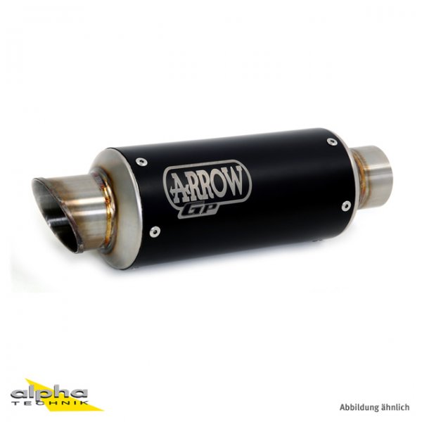 ARROW Racing-Auspuff DARK GP2 für Kawasaki Ninja 300 2013- aus Edelstahl