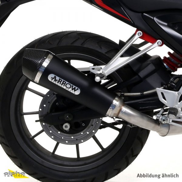 ARROW Auspuff DARK X-KONE für Kawasaki Z900 2017-2020, Edelstahl schwarz