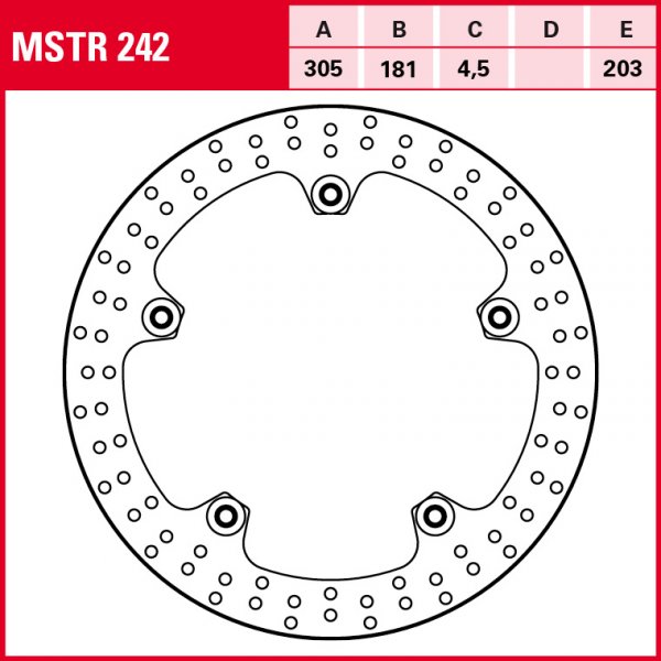 TRW Bremsscheibe Allround Semifloating MSTR242 R1200GS Adventure R12W