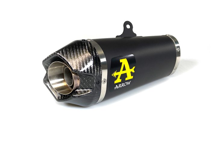 ARROW Auspuff WORKS für Yamaha Tracer 700 / MT-07 2020-, Edelstahl schwarz